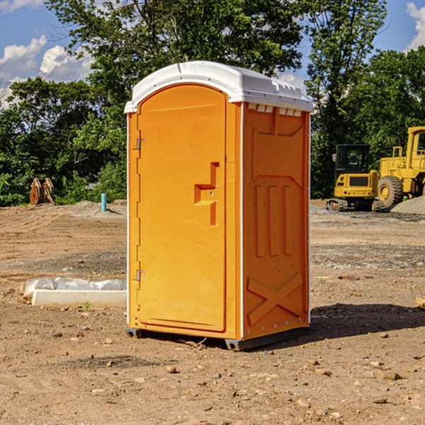 how often are the porta potties cleaned and serviced during a rental period in Rienzi